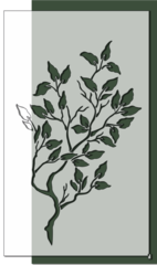 Трафарет 01, Ветка с листьями, ПЭТ 0,3мм, ProArt