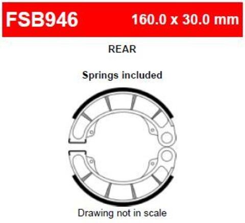 FSB946 Тормозные колодки барабанные MOTO, коробка 2 шт