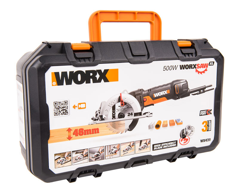 Дисковая пила компактная WORX WX439, 480 Вт, 120 мм, кейс