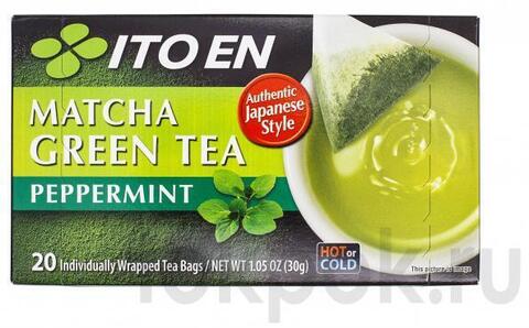 Зеленый чай с перечной мятой ITOEN Matcha Green Tea, 20 пак х 30 гр