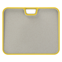 Доска разделочная 34х28см Smart Solutions Ness светло-серая с желтым кантом