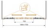 Душевая шторка на ванну Cezares PRATICO-VF-2 PRATICO-VF-2-150/140-C-Cr