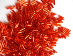 Стеклярус 6мм Миюки, 0010 Flame Red Silver Lined
