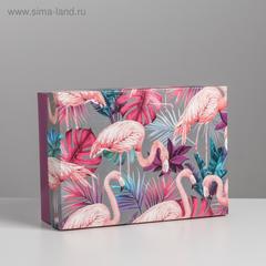 Коробка складная «Фламинго», 21 × 15 × 7 см