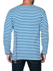 Купить теплую тельняшку с начесом с голубой полосой - Магазин тельняшек.ру 8-800-700-93-18 НАЧЕС Тельняшка утепленная ВДВ (голубая полоса) ГОСТ МИНОБОРОНЫ 100% хлопок в Магазине тельняшек