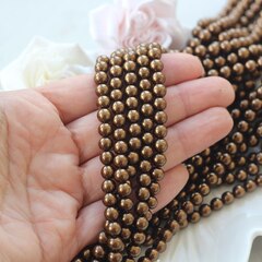 Майорка шоколадная 6 мм, 1 нить, МА087