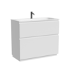 FL100FW Тумба напольная SANCOS Folk 995х445х850, два ящика с доводчиками, Bianco