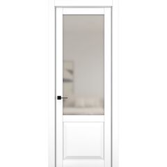 Купить Межкомнатная дверь керамик NC 4 снежный остеклённая