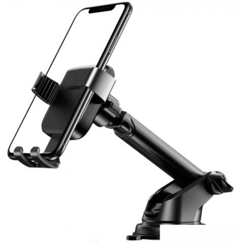 Держатель для телефона UGREEN LP200 (60990B) Gravity Phone Holder with Suction Cup с присоской. Цвет: черный