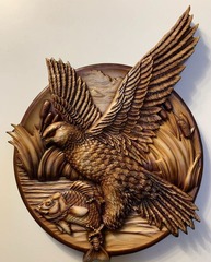 Силиконовый молд Ястреб (медальон) большой № 0478