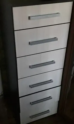 Комод с 6-ю ящиками Фиеста дуб крафт белый