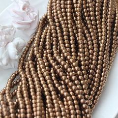 Гематин гематит, шарик 6 мм, шоколад, 1 нить, ГМ037