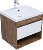 Aquanet 345809 Тумба с раковиной Тренд 58 цв. дуб рустикальный/белый сатин (345809)