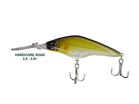 Воблер HARDCORE SHAD 75sp 10гр. 2.5 - 3.5m+ #13 (реплика)