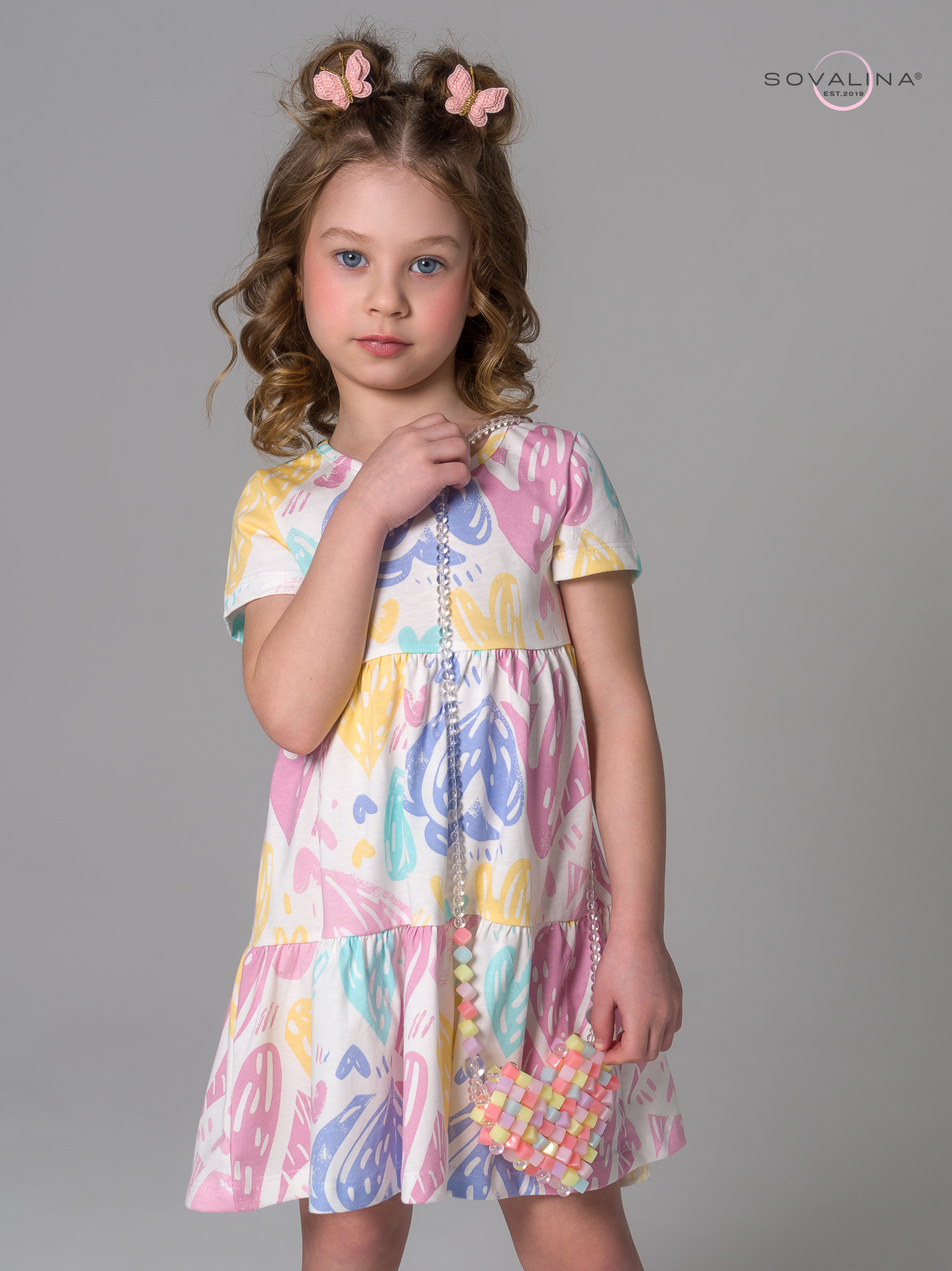 Платье Тия акварельные сердечки