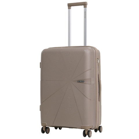 Чемодан полипропилен Redmond облегченный средний светло-бежевый 64x43x26 см (М)1