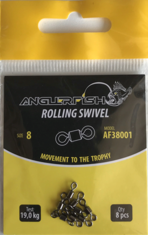Anglerfish Rolling Swivel #8 Вертлюжок (продажа от 5 шт)