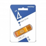 Флешка 4 GB USB 2.0 SmartBuy Glossy (Оранжевый)