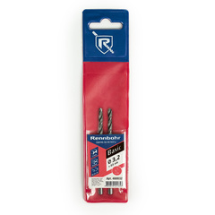 Сверло по металлу, ЦХ, 3,2x65мм, HSS-R, 2шт/уп, RENNBOHR BASIC