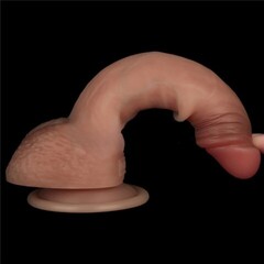 Реалистичный фаллоимитатор Lovetoy Sliding Skin Pro с двойной плотностью (14,3*3,5 см)