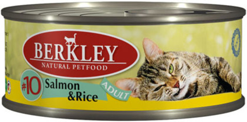 Консервы Berkley №10 Лосось с рисом для кошек