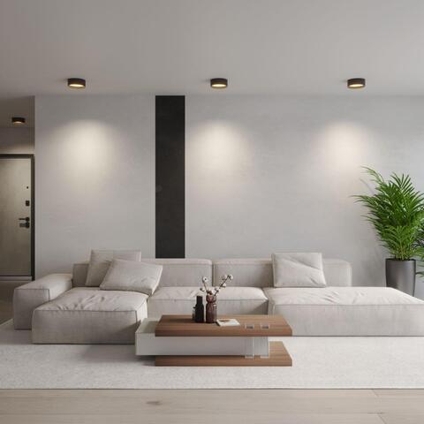 359599 OVER NT25 000 черный Светильник накладной светодиодный с переключ. цв. температуры IP20 LED 24W 220-240V 3000К\4000К\6000К ORBIS