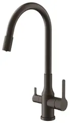 Смеситель для кухни BELZ B76814-7 гибкий излив, нержавеющая сталь, черный