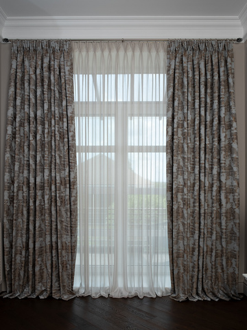 Портьера 275х260 Garda Decor Bromley голубой