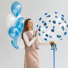 Сет гелиевых из воздушных шаров Цветочное облако