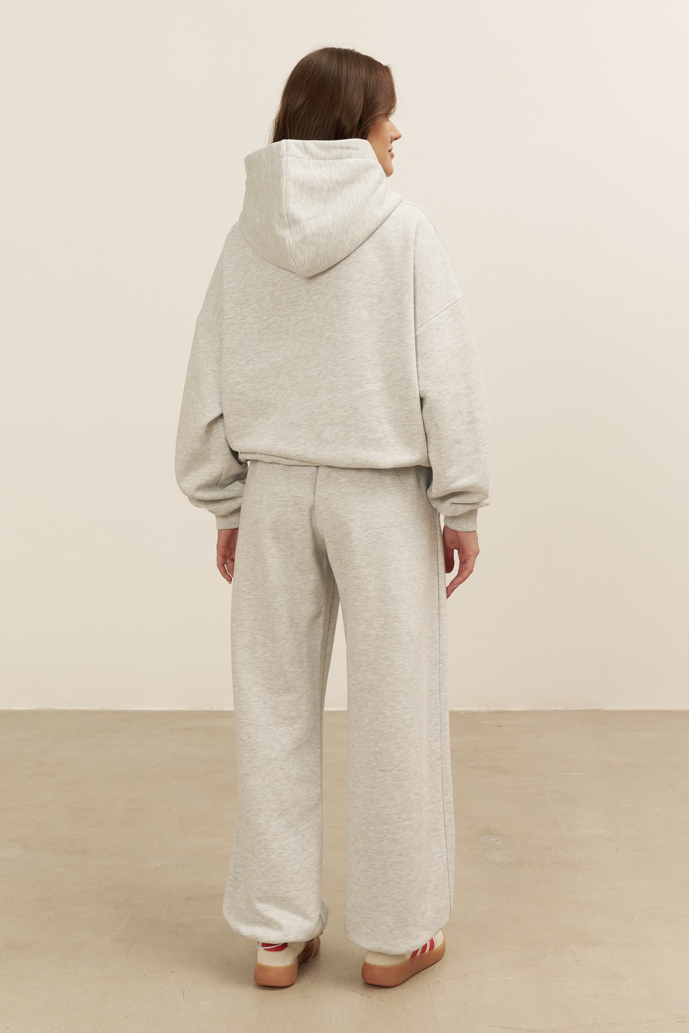 Худи 02 EMPATHY AND SYMPATHY, с начесом, серый меланж