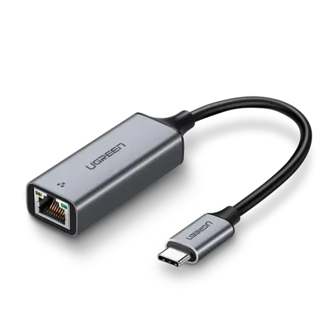 Адаптер Ethernet UGREEN CM199 (50737) USB-C to Ethernet Adapter, серый космос