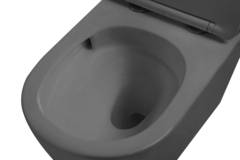 Унитаз подвесной Vincea Globo Tornado, цвет антрацит матовый, ультратонкое soft-close сиденье