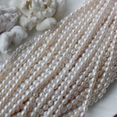 Жемчуг натуральный речной, рис, 5,2-7,8 мм, 1 нить, Ж023