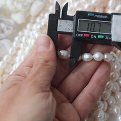 Жемчуг натуральный речной, рис, 8,8-11 мм, 1 нить, Ж029