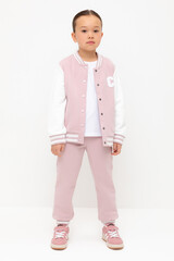 брюки  для девочки  КР 400782/розовый лед