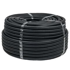 Труба гофр. безгалогеновая FRHF с протяжкой d20 мм (100 м) черная EKF-Plast FRHF-20