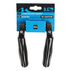 Рога M-WAVE  алюм. прямые, короткие, анатомические, черные (5-408167)