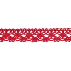 Кружево хлопковое/Тесьма вязаная, ш. 2 см, 20.01.015, красный