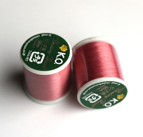 Нитки для бисероплетения KO, размер В, цвет роза