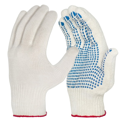 Перчатки 10 класс (6 нитей) с ПВХ (10 пар)