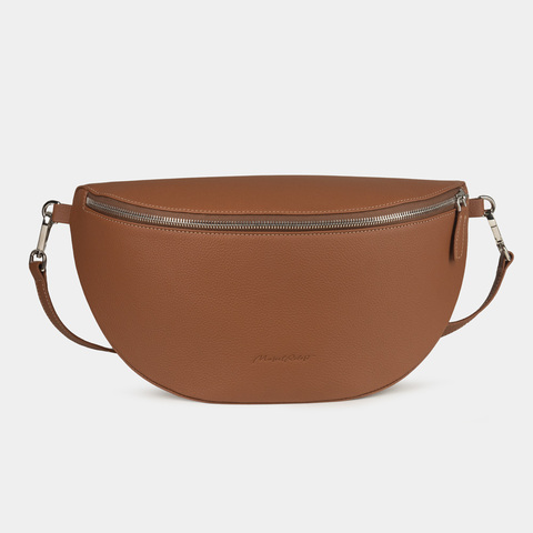 Сумка поясная Vilnius из кожи теленка, цвета карамель
