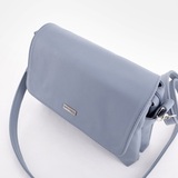 Сумка Саломея 1070 гладкий серо-голубой