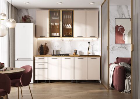 Кухня Бьянка 2,0/900м (Кашемир, Дуб Крафт (Дуб вотан))