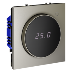 Терморегулятор электронный VOLTUM S70 с индикацией и датчиком, для теплого пола, (шелк)