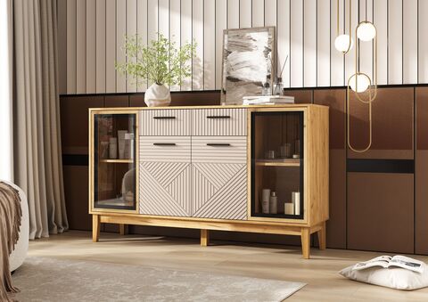 Флэш Комод (рамка AGT) (Кашемир, Дуб Крафт)