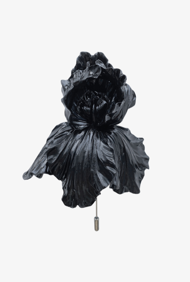 Брошь Ирис, черный