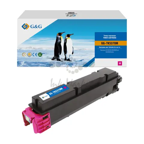 Тонер-картридж G&G, аналог Kyocera TK-5370M пурпурный 5k с чипом