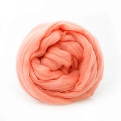 Шерсть для валяния "ТРО", тонкая мериносовая шерсть 100г, св.персик