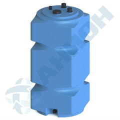 Емкость прямоугольная вертикальная для дизельного топлива со сливом Анион 500 л. вертикальная (650x650x1480см;синий) - арт.559435