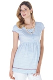 Блузка для беременных 09418 голубой